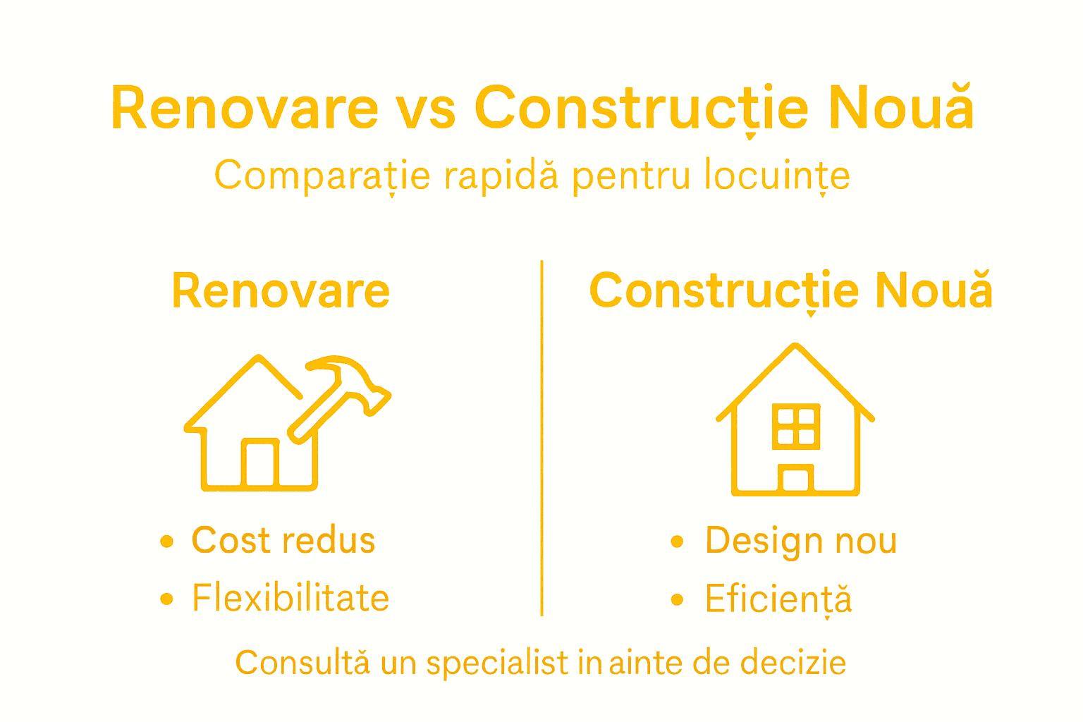 Infografic: avantajele și dezavantajele renovării față de construcția unei case noi