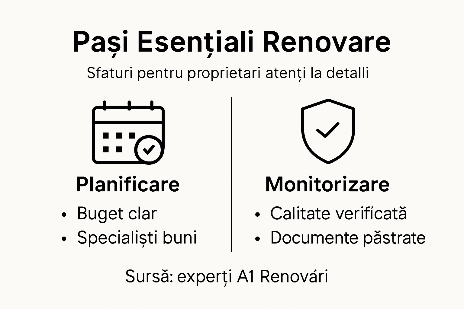 Infografic: Cum să eviți cele mai frecvente greșeli când îți renovezi locuința – pași esențiali pentru un rezultat fără surprize neplăcute
