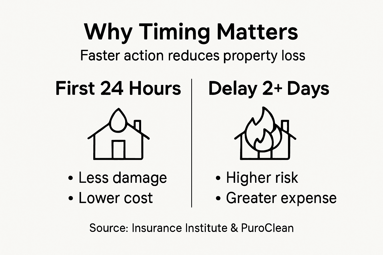 Infographic about timing in disaster response