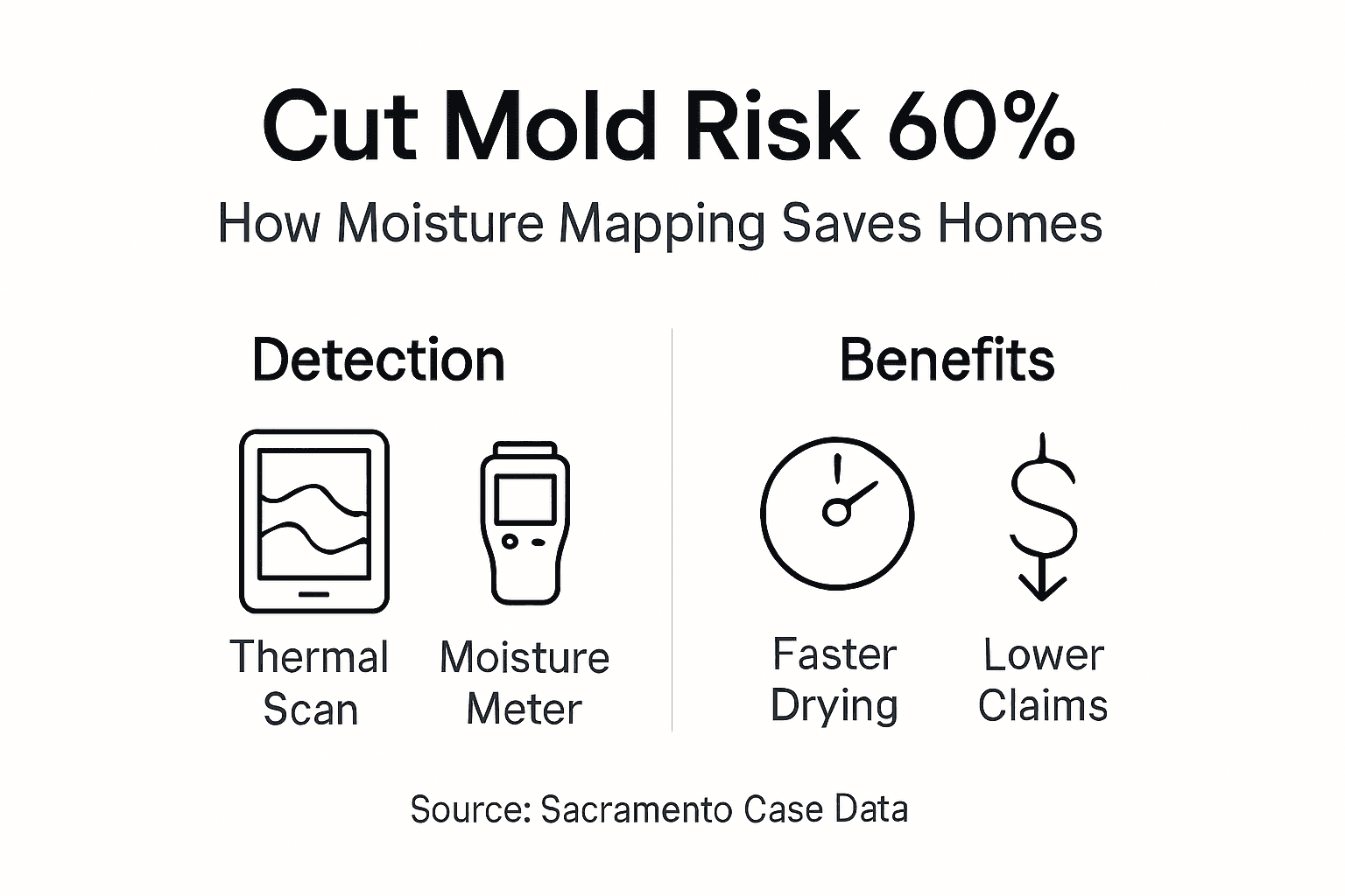 Infographic on moisture mapping reducing mold risk