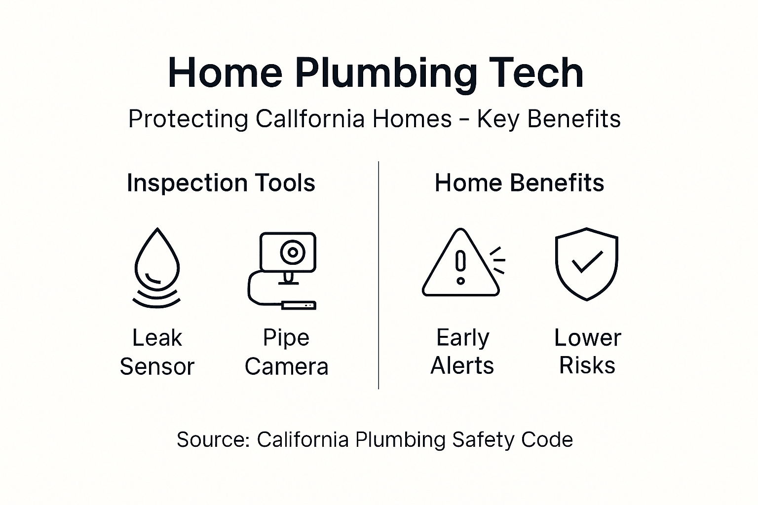 Infographic about plumbing tech and safety benefits