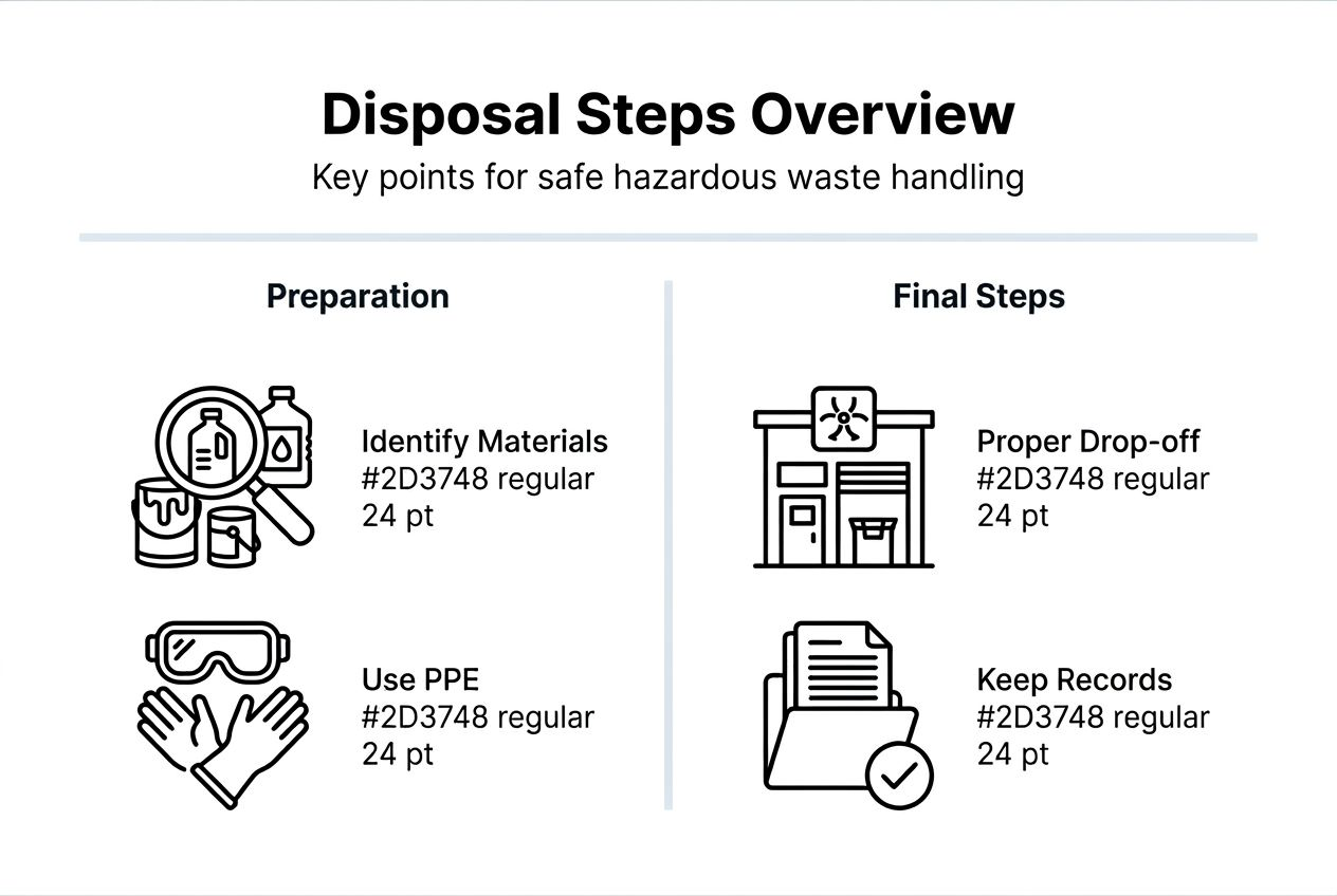 Infographic showing hazardous waste disposal steps