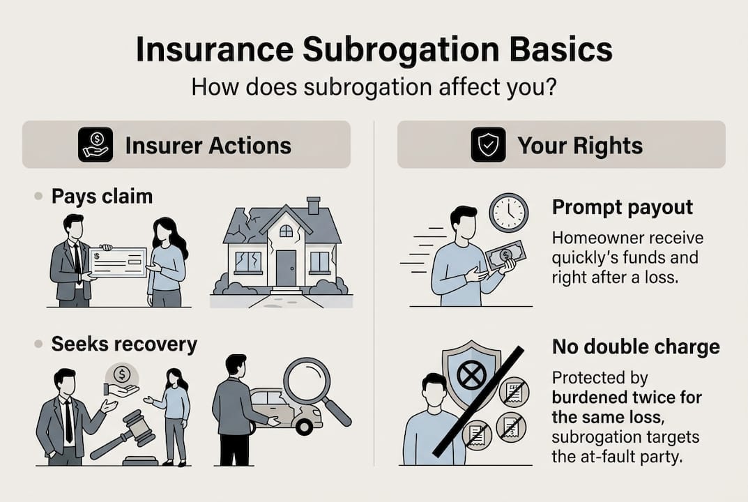 Infographic about insurance subrogation basics