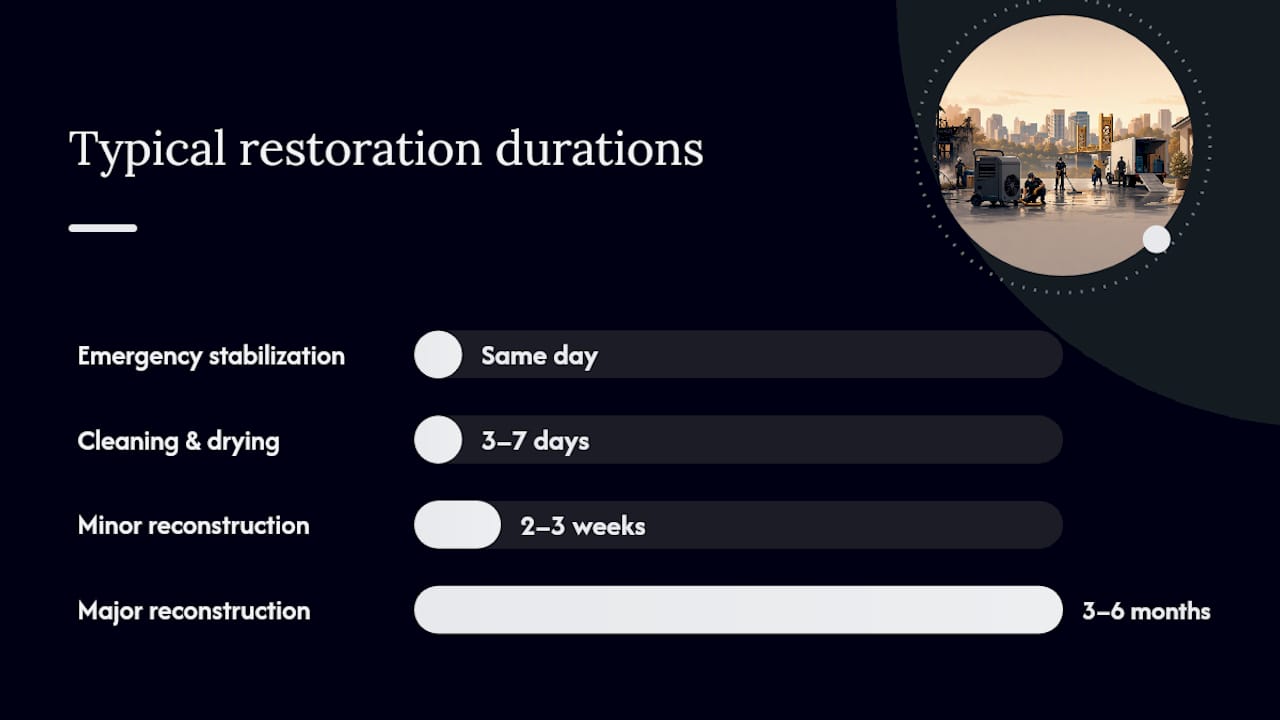 How Long Does Fire Damage Restoration Take? — overview diagram