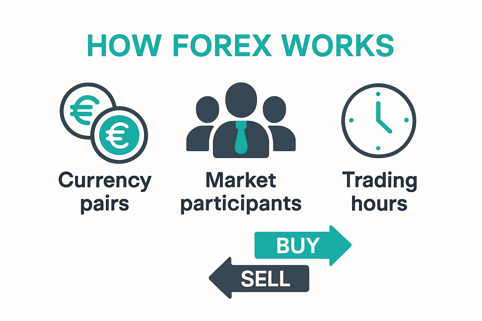 Infographic explaining how forex works for beginners