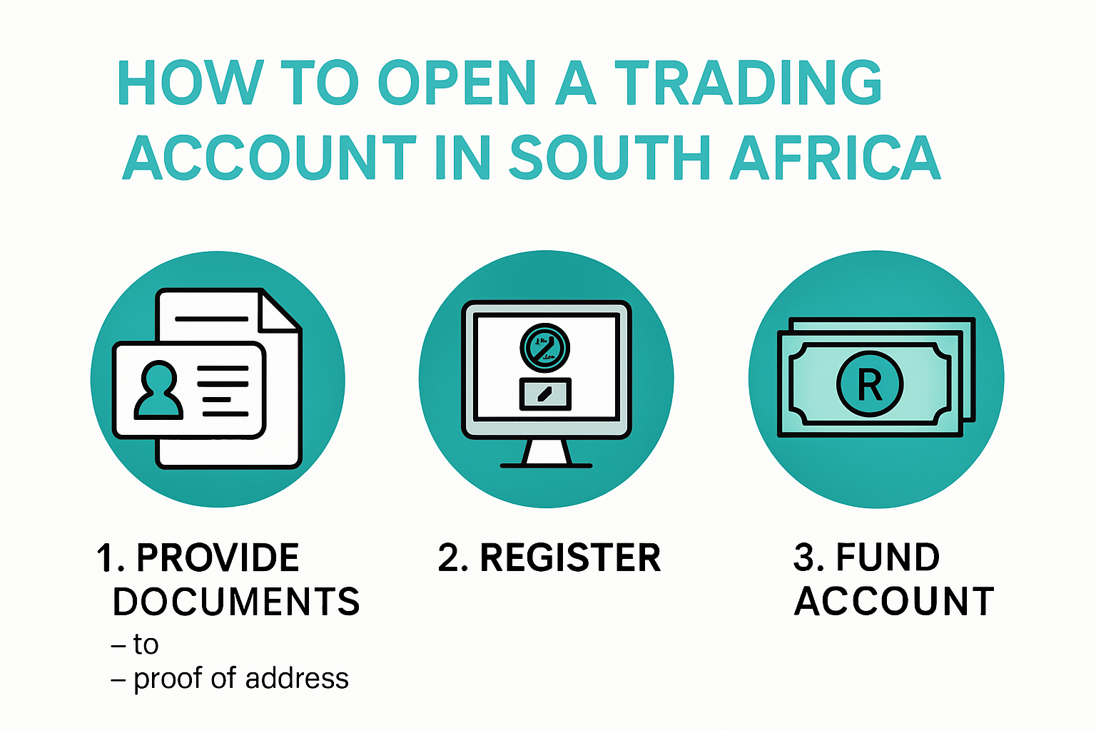 Steps to open a trading account infographic