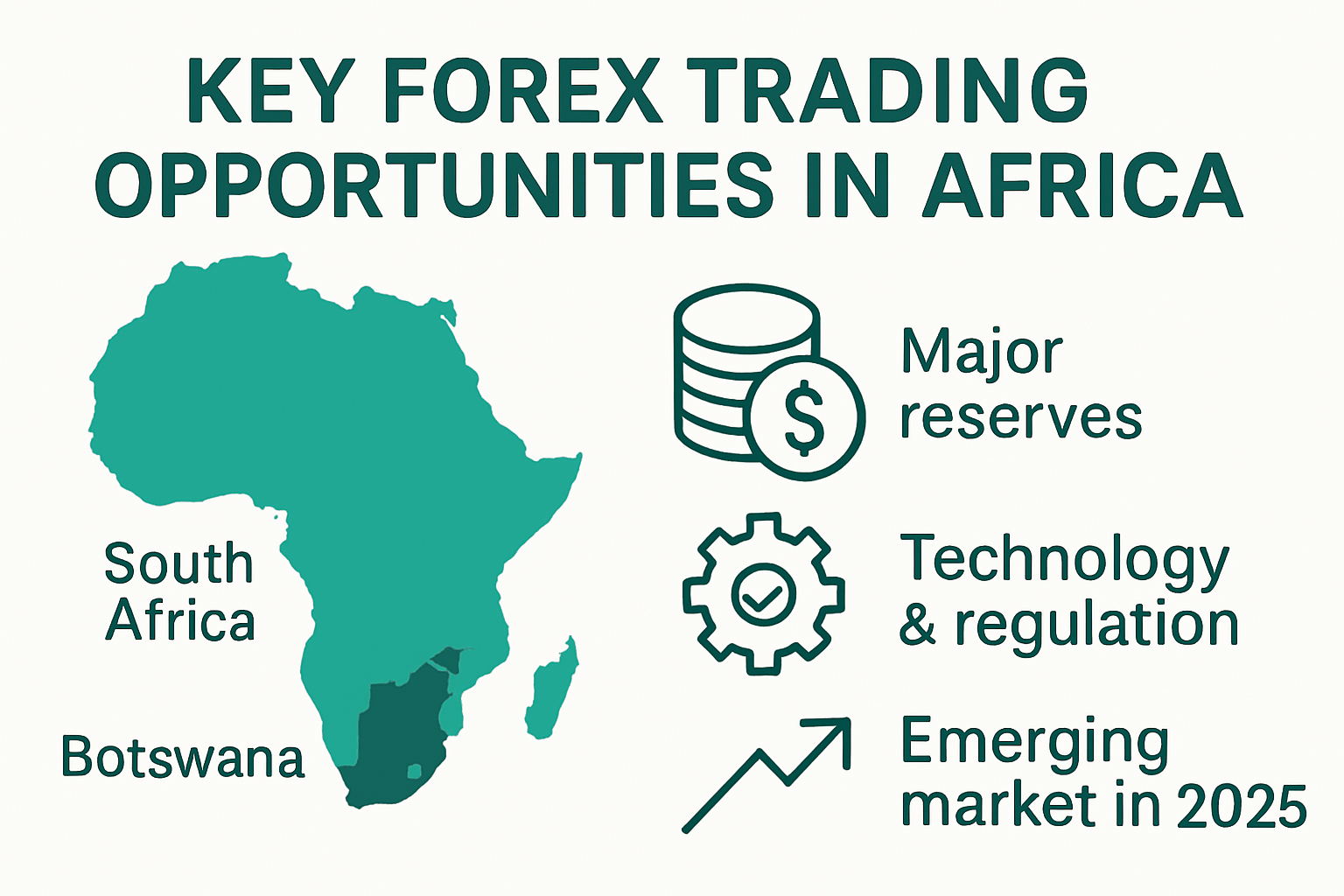 Infographic showing top Africa forex opportunities 2025 by country