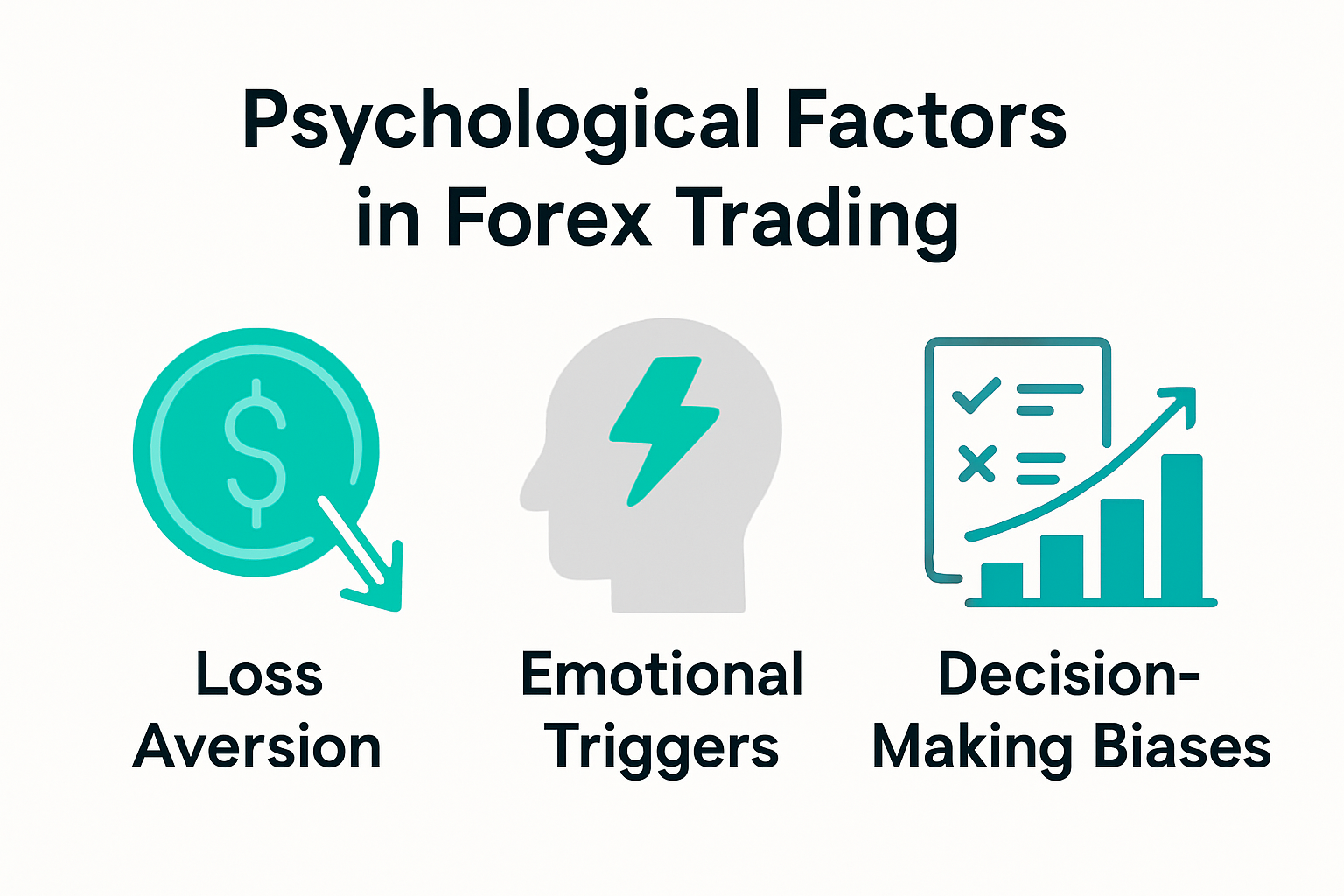 Infographic showing key forex trading psychology factors