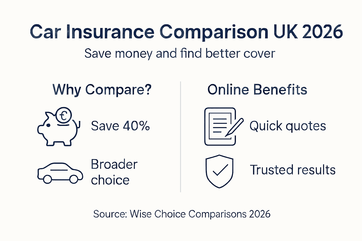Infographic UK car insurance comparison benefits