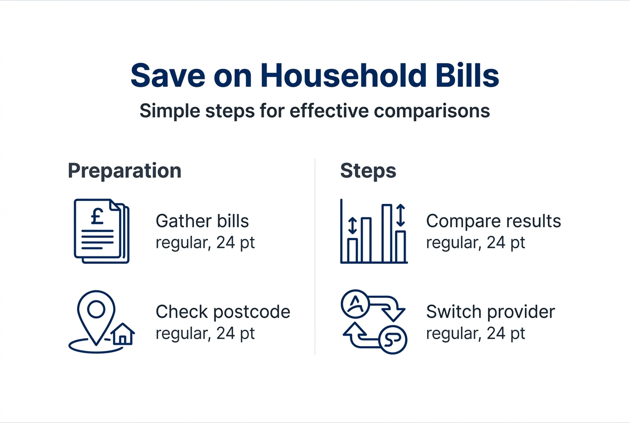 Infographic showing steps to save on household bills