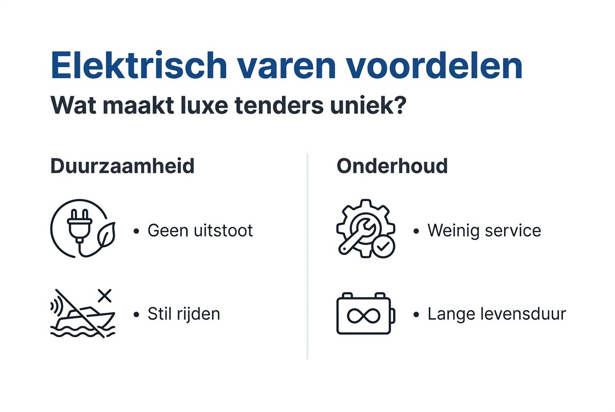 Infographic: De voordelen van elektrisch varen met een luxe tender