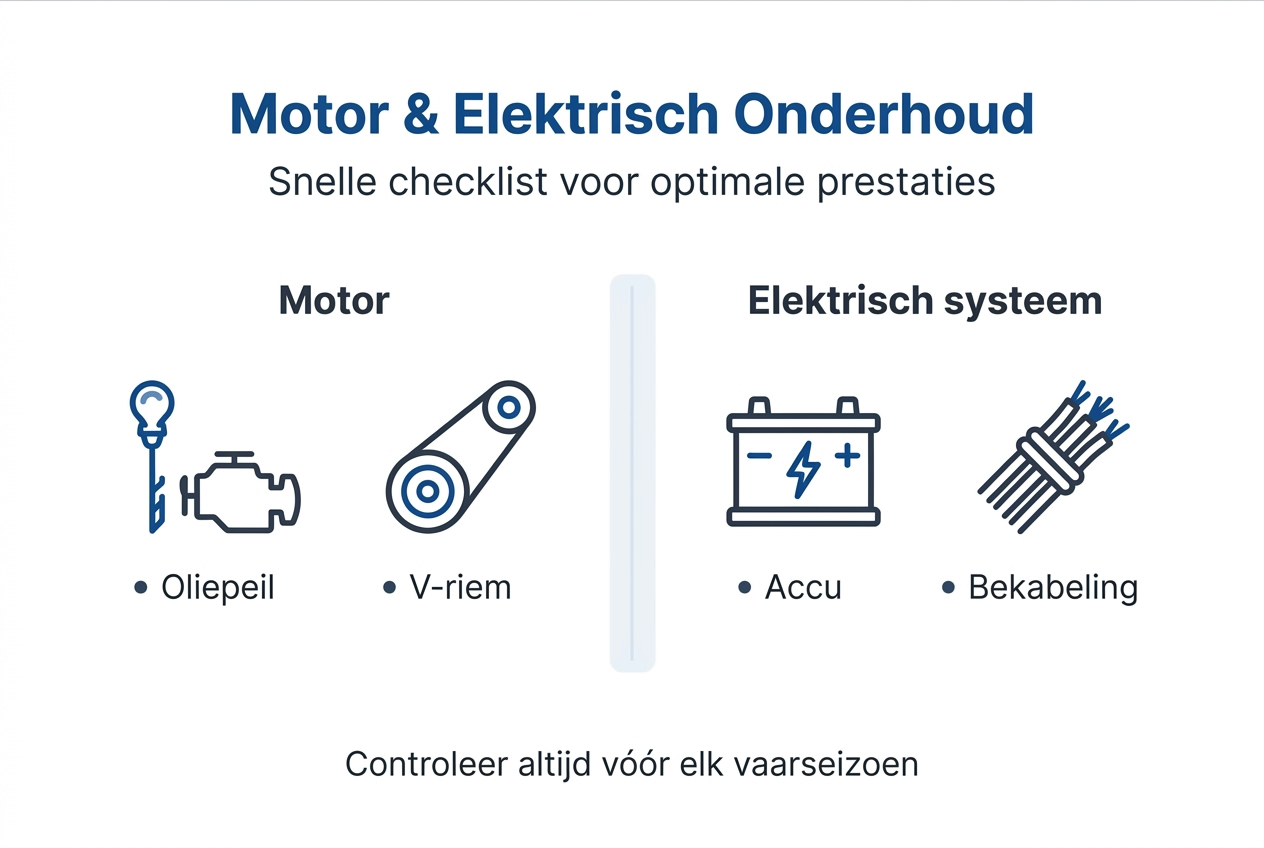 Overzicht: onderhoudsadvies voor motor en elektrische systemen