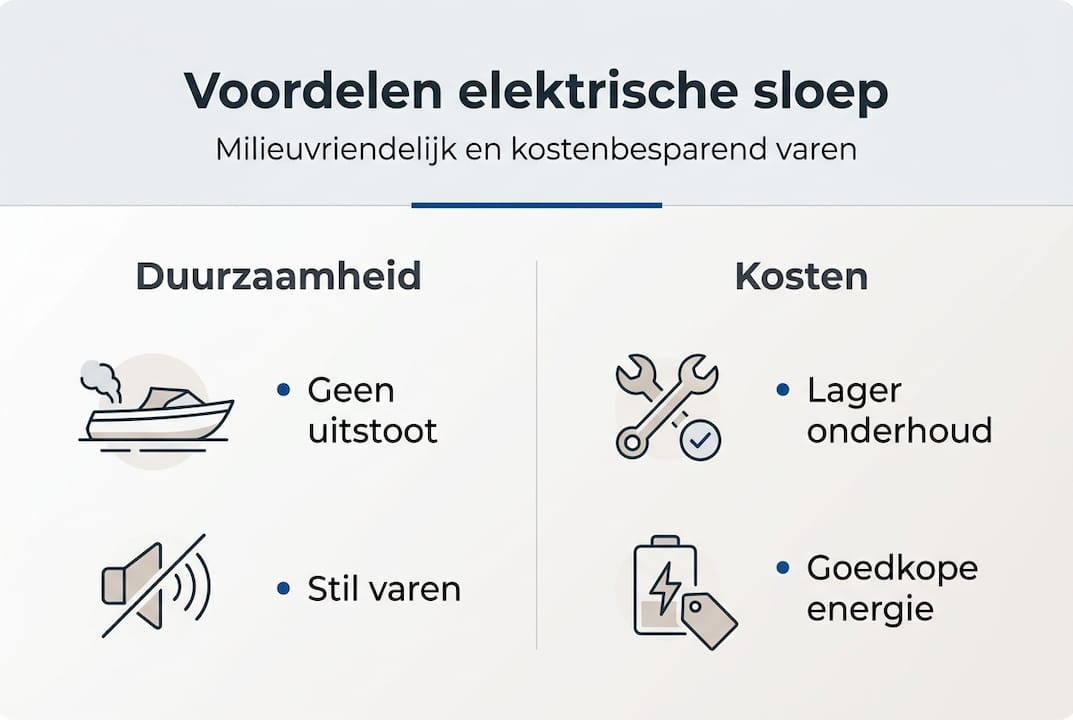 Infographic: De pluspunten van varen met een elektrische sloep