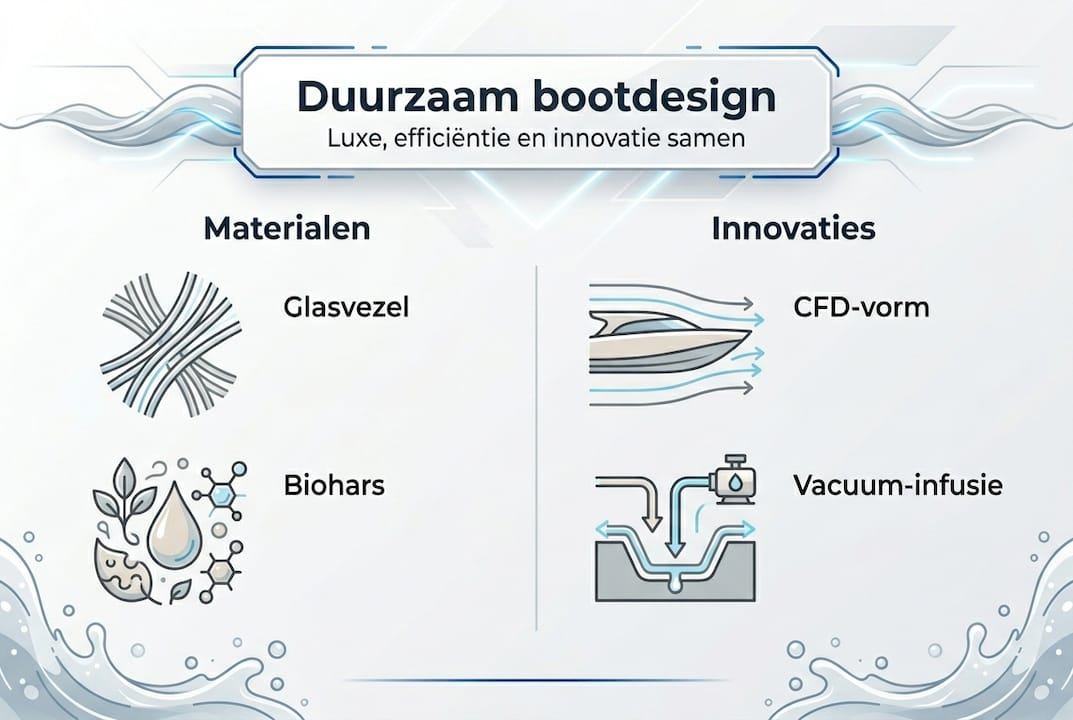 Infographic: duurzame materialen en ontwerp van boten