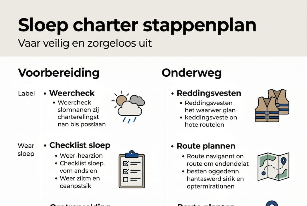 Infographic: zo bereid je je vaarroute voor met een sloep