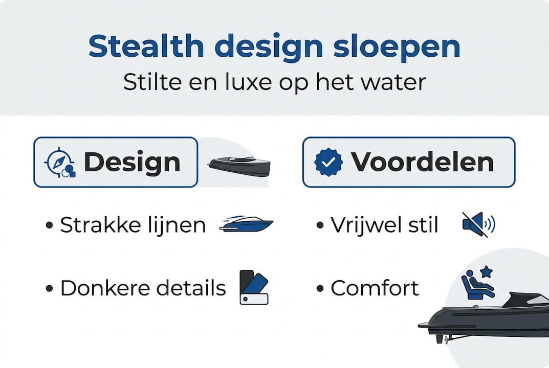 Infographic: eigenschappen en pluspunten van een stealth sloep