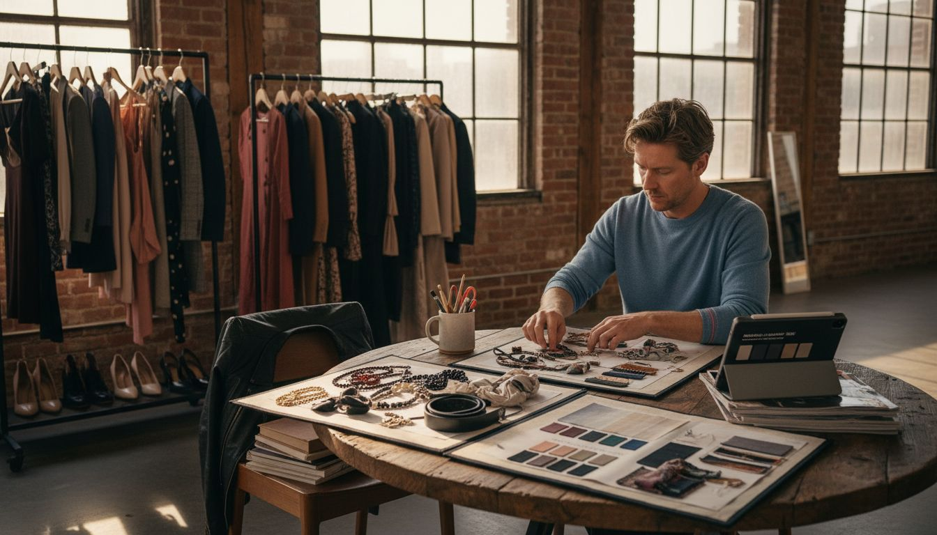 Stylist curates wedding guest attire with mood board