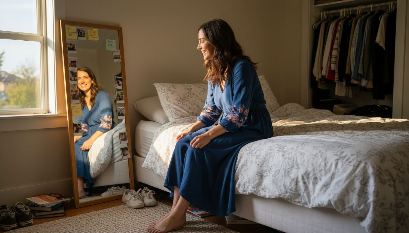 Why Fashion Matters for Modern Women Today 2 Woman reflecting in dress in bedroom