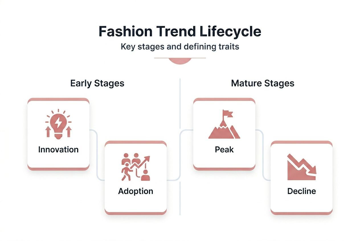 Infographic of fashion trend lifecycle stages