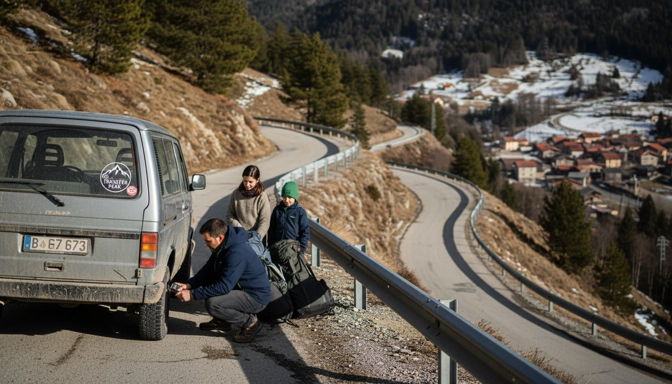 4x4 van navigating mountain access road