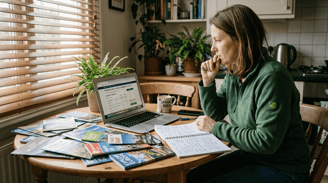 Planner comparing Alps transfer cost options