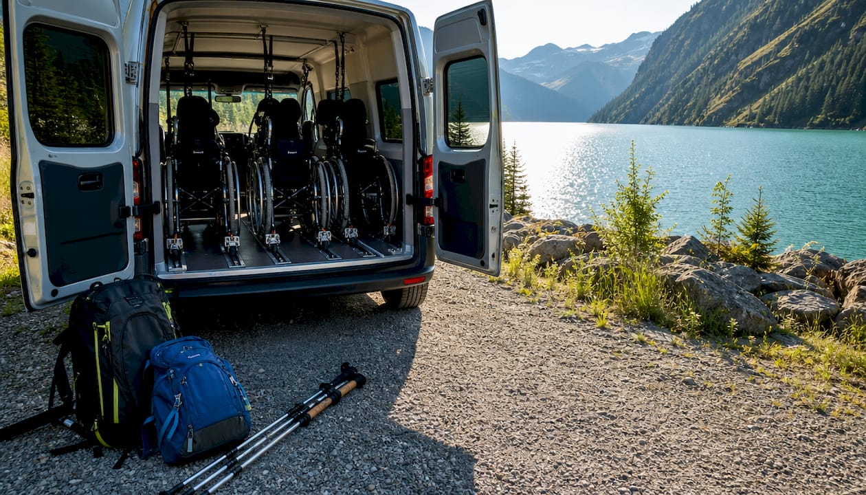 Renault Master spécialement équipé pour l’accueil et la sécurité des personnes en fauteuil roulant