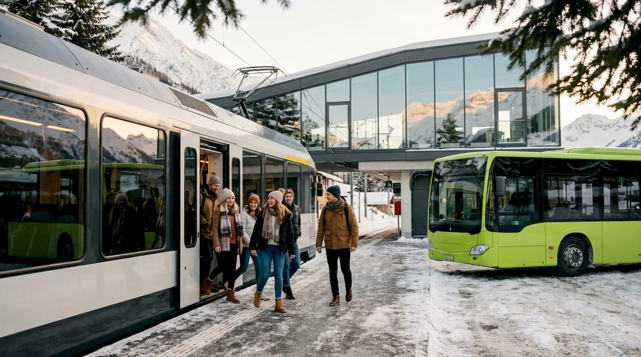 Kalnu stacijas sabiedriskā transporta iespējas