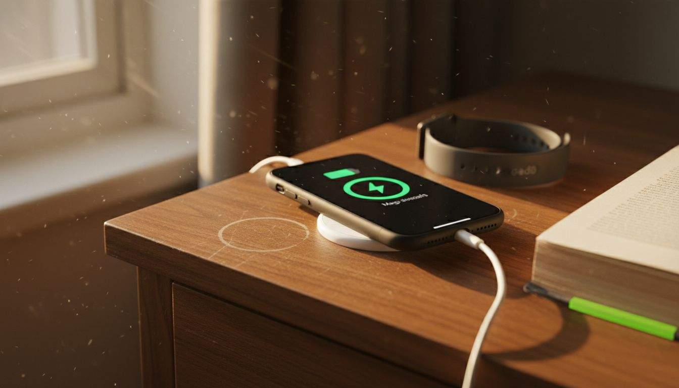 MagSafe charger aligning perfectly with iPhone