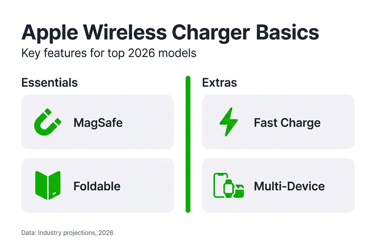 Infographic Apple wireless charger feature summary