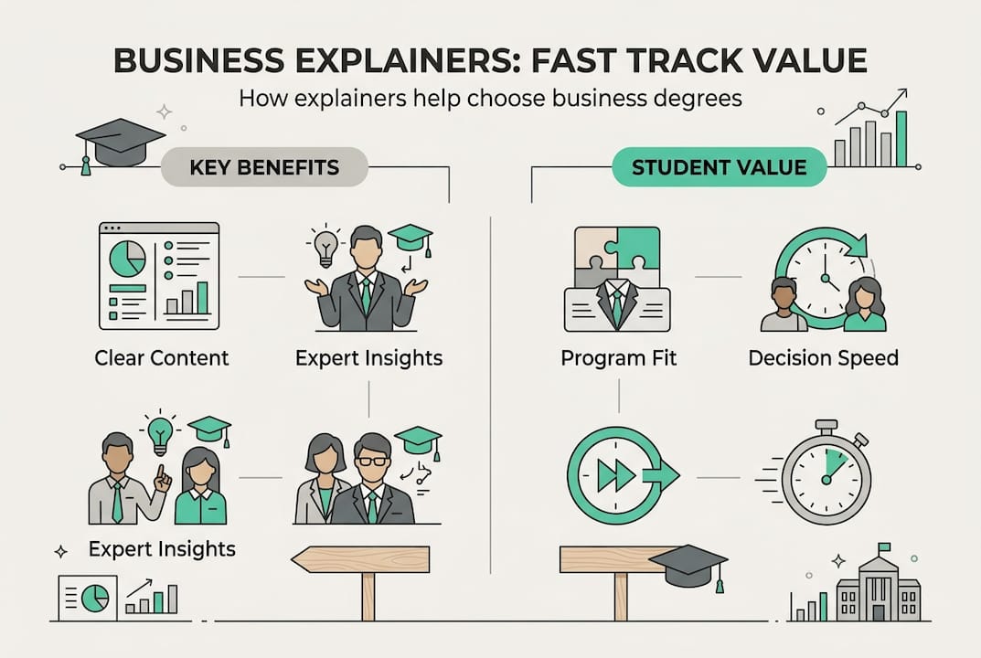 Infographic showing business explainer video benefits