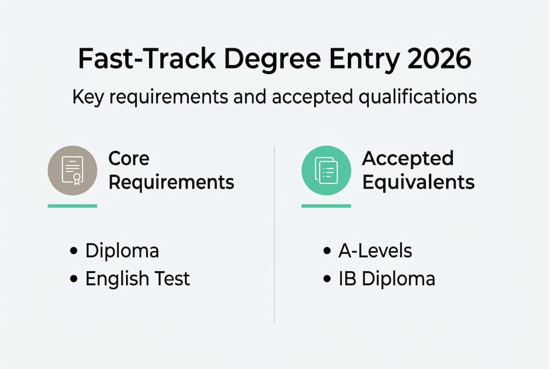 Infographic fast-track degree qualifications summary