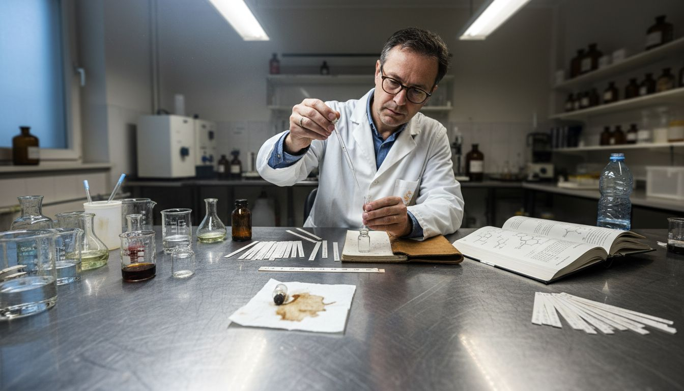 Scientist researching fragrance ingredients