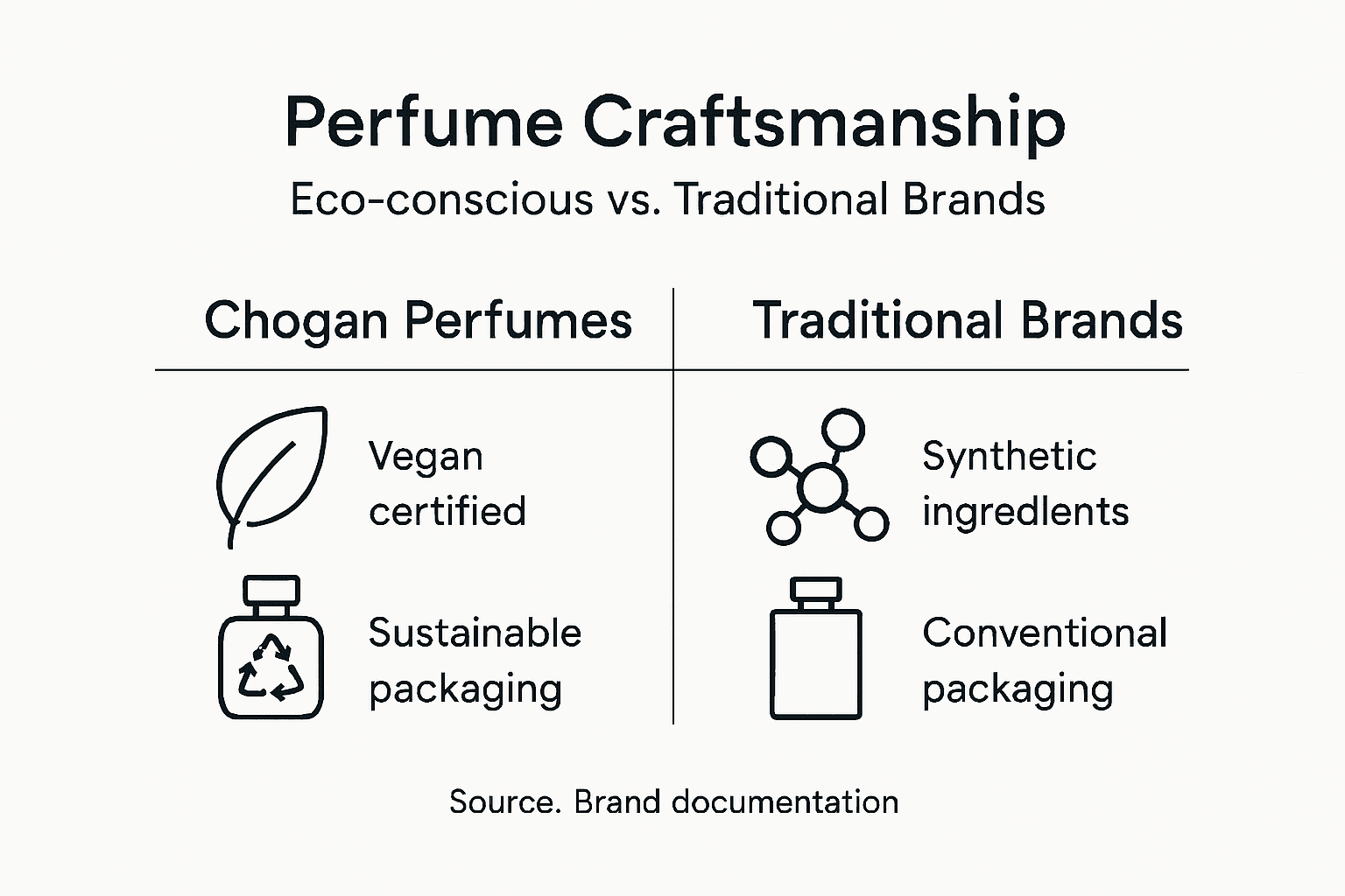 Infographie présentant les caractéristiques des parfums éco-responsables