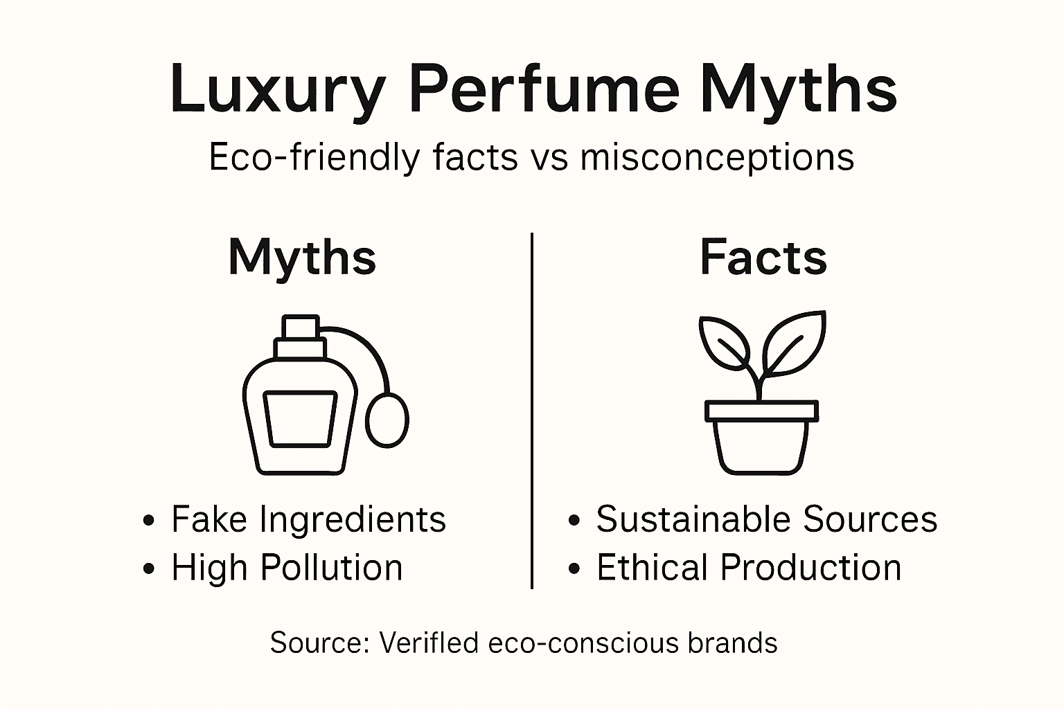 Infographic luxury perfume myths versus facts