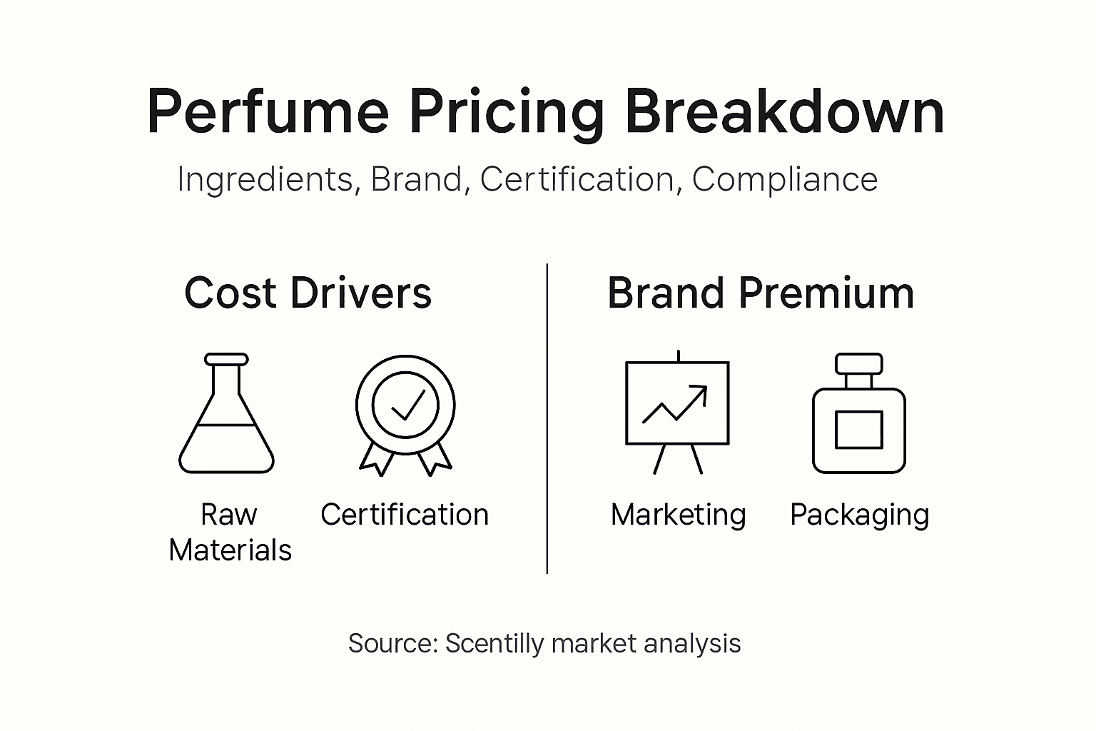 Infographic of perfume pricing cost factors