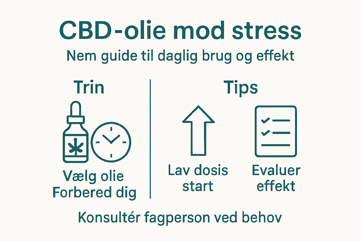 Infografik: Sådan bruger du CBD-olie i hverdagen – trin for trin