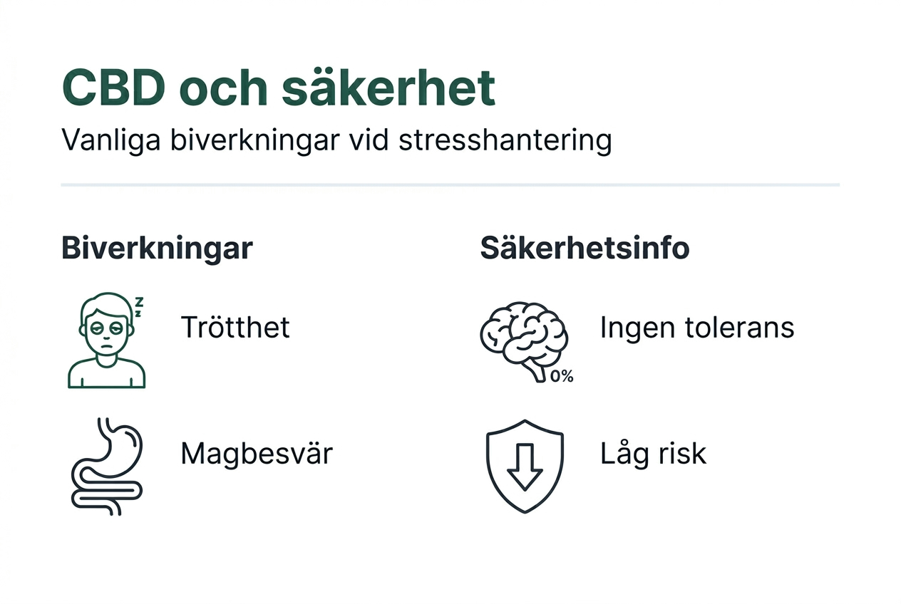 Grafisk översikt: CBD – säkerhet och möjliga biverkningar