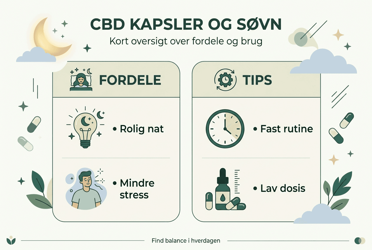 Infografik: Gode råd og fordele ved at bruge CBD-kapsler