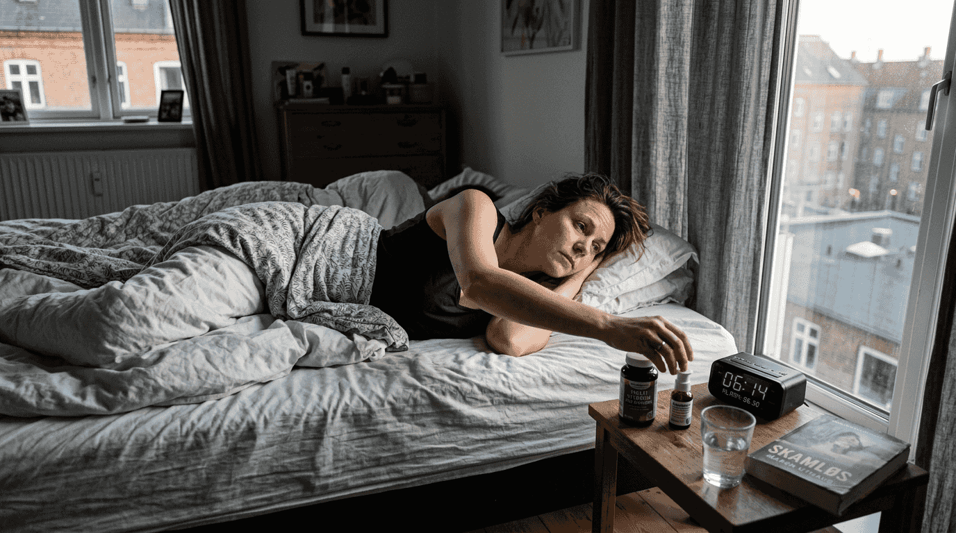 Kvinde har søvnproblemer på grund af mangel på D-vitamin