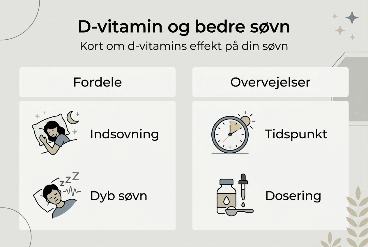 Grafisk oversigt: D-vitaminens betydning for din søvn