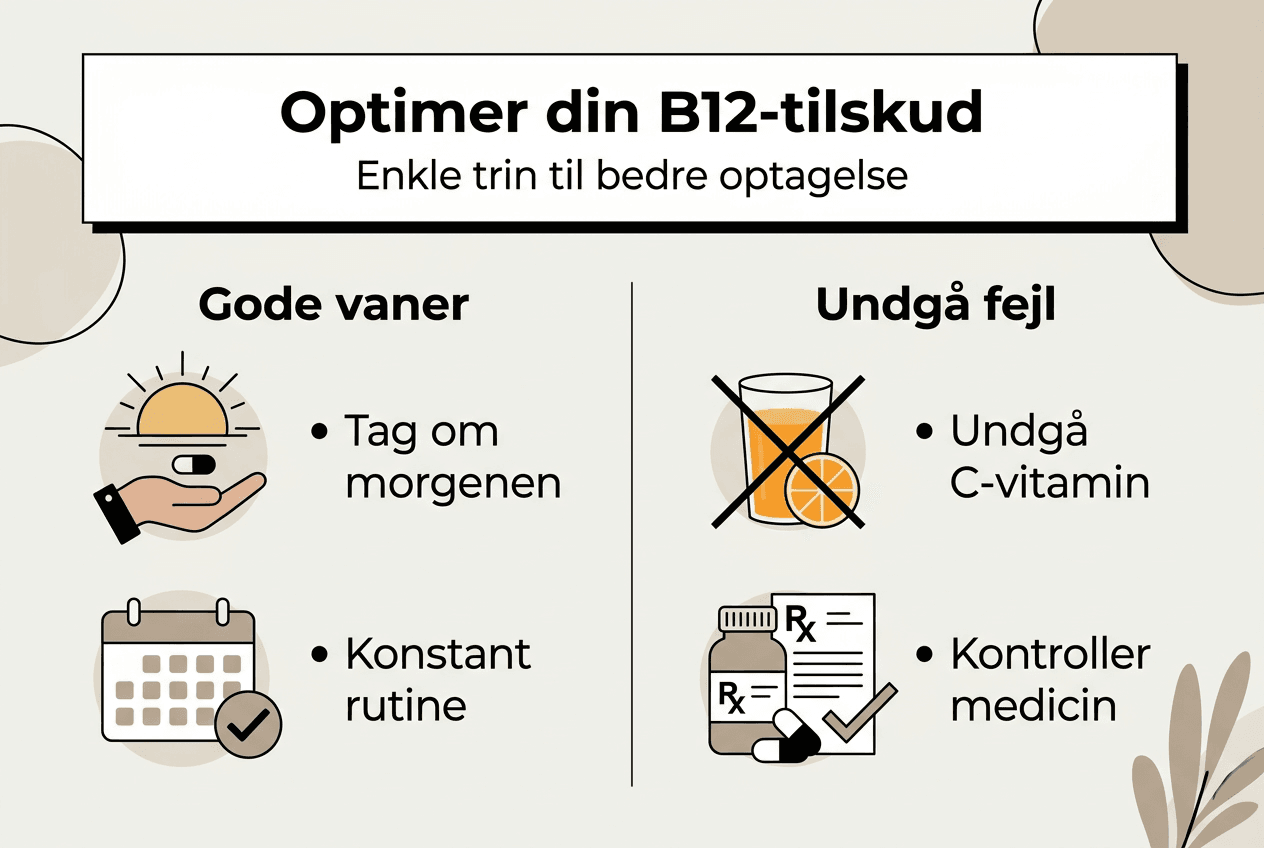 Grafisk guide: Sådan får du mest muligt ud af dit B12-optag
