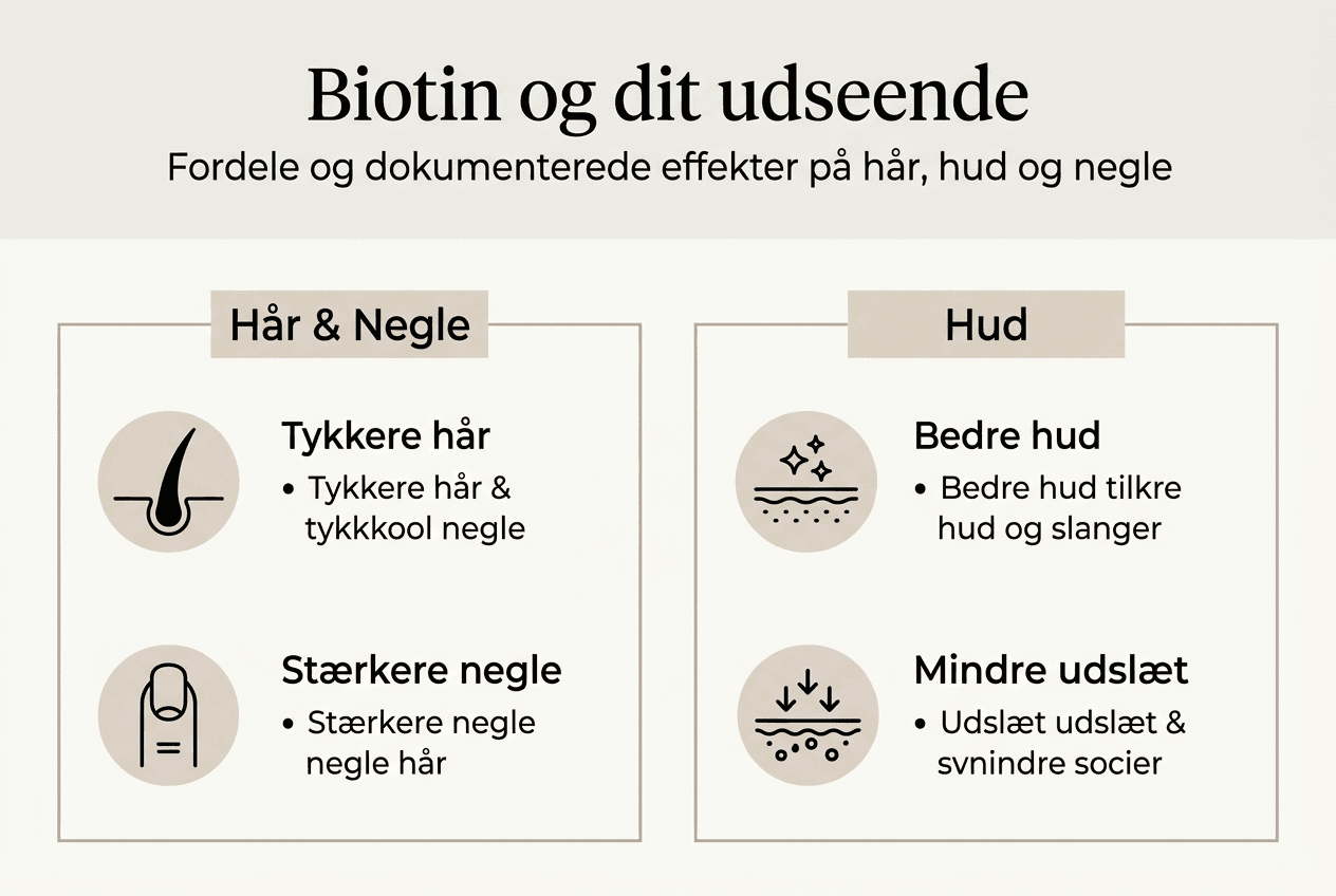 Oversigt: Biotins betydning for sundt hår, hud og stærke negle