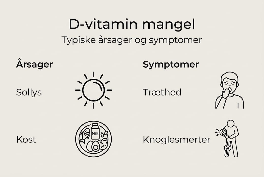 Infografik: Hvorfor får vi D-vitaminmangel, og hvordan mærker vi det?