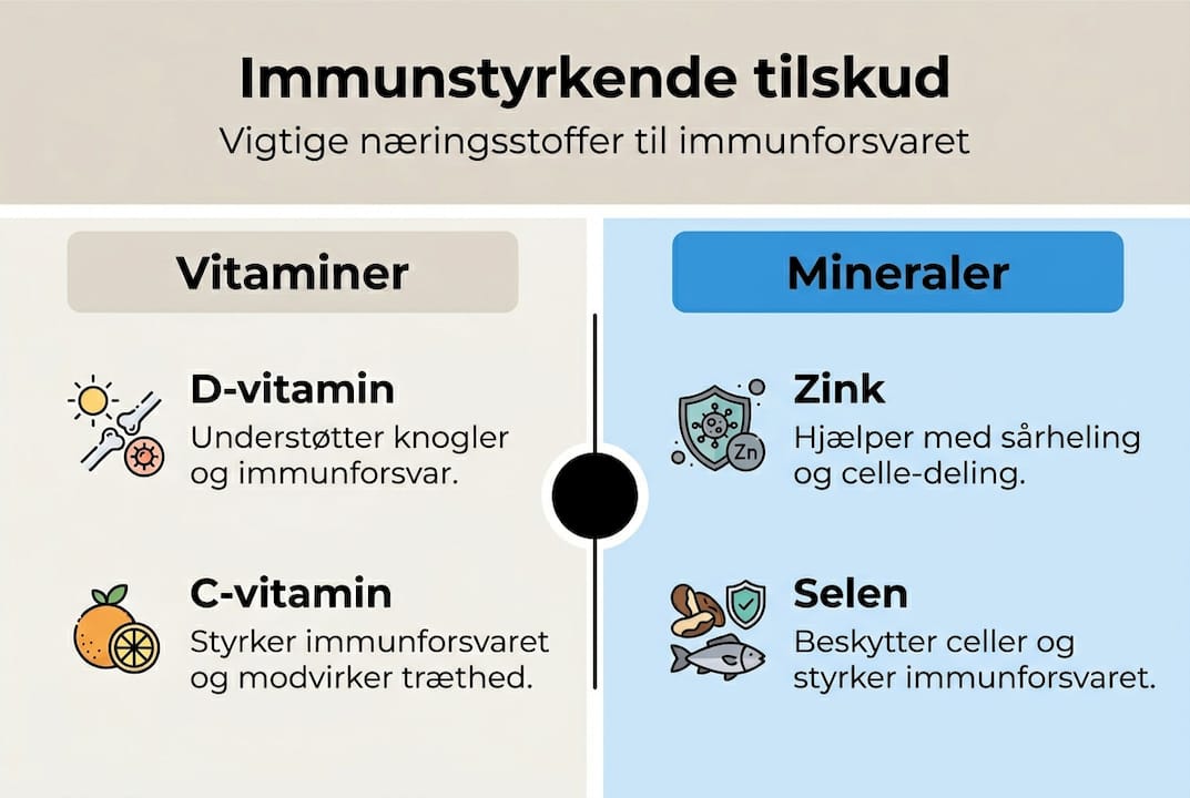 Oversigt: Vitaminer og mineraler, der styrker dit immunforsvar