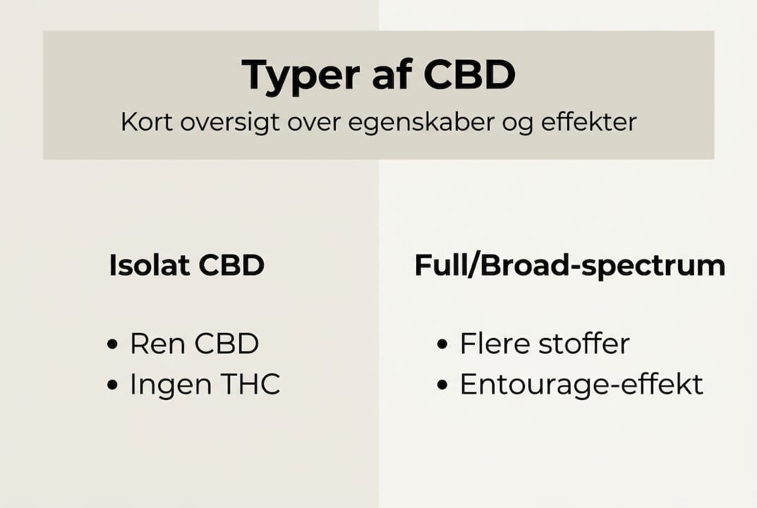 Se vores infografik, hvor vi giver dig et overblik over de forskellige typer af CBD-kort og sammenligner deres fordele.