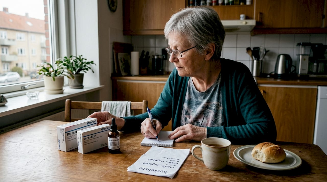 Kvinde undersøger forskellen mellem traditionel medicin og CBD-olie