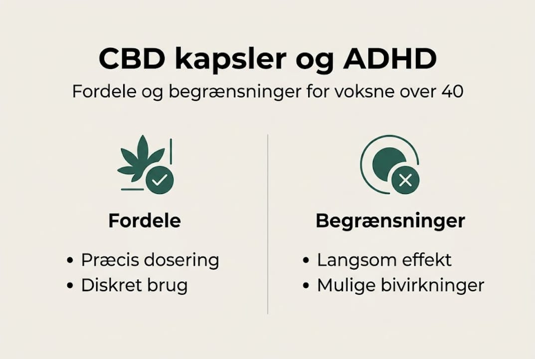 Illustration: Fordele og udfordringer ved CBD-kapsler