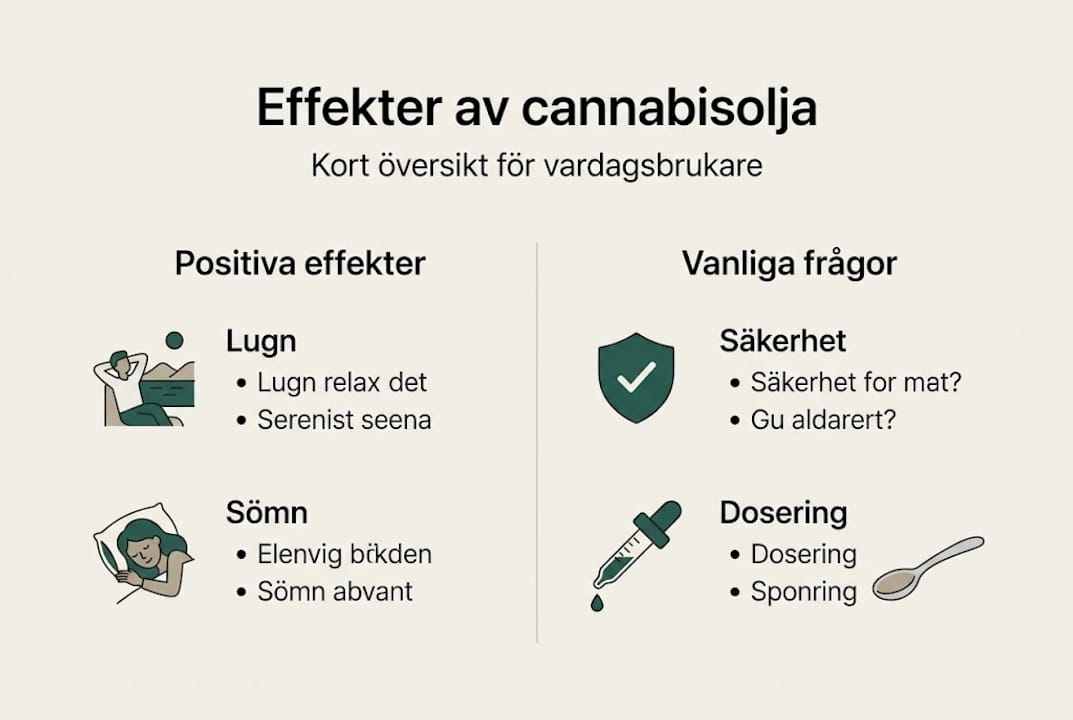 Grafisk översikt: Så påverkar cannabisolja kroppen – svar på de vanligaste frågorna