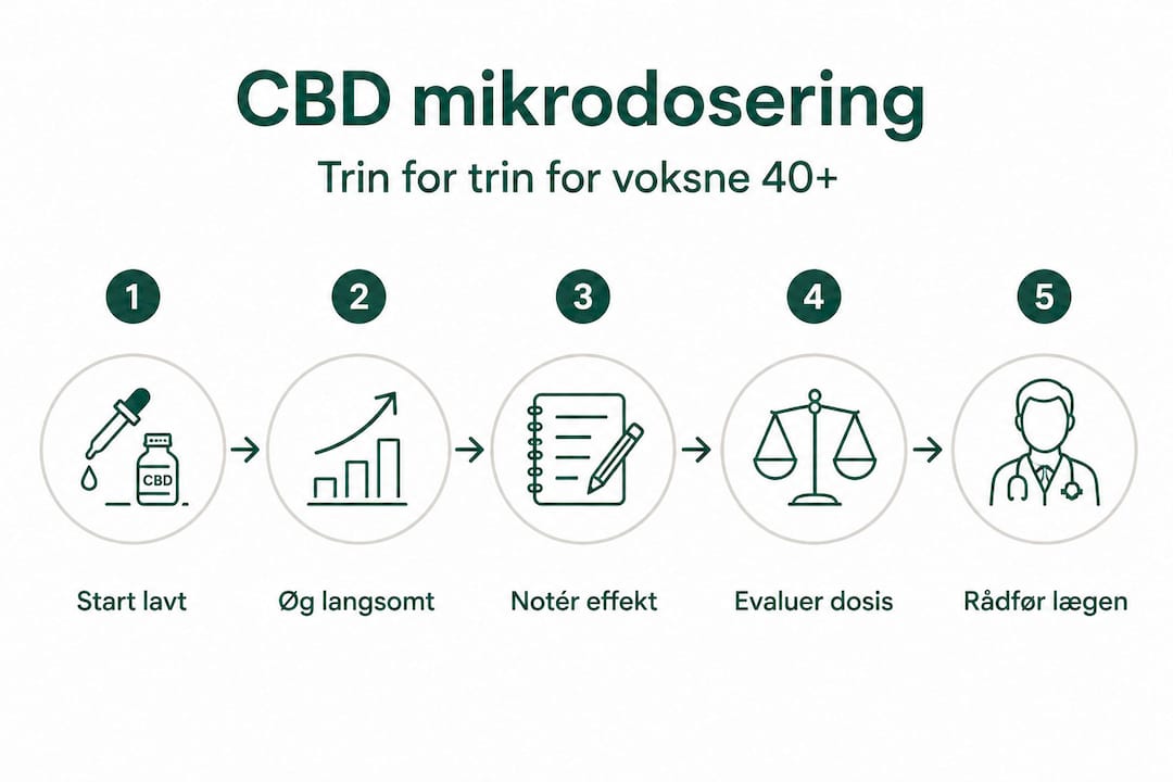 Infografik: Sådan mikrodoserer du CBD sikkert – trin for trin