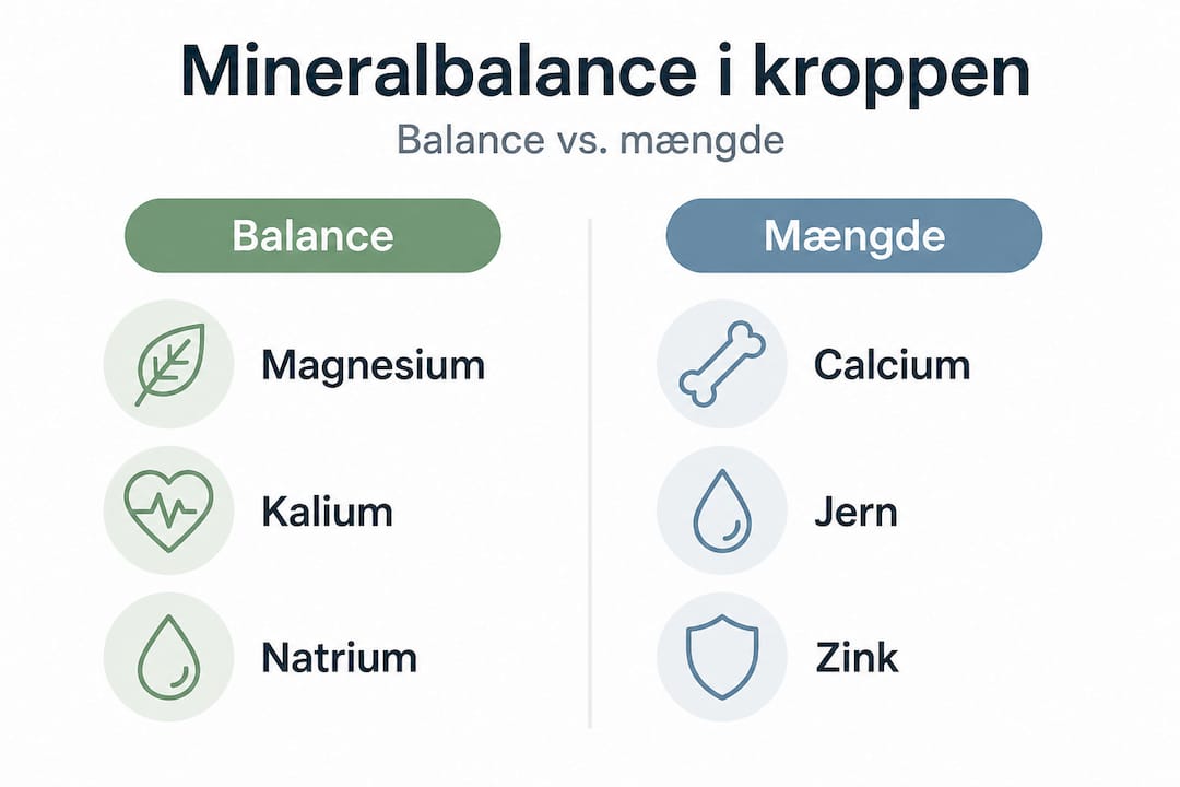 Infografik: Sådan opretholder du den rette mineralbalance og får de nødvendige mængder